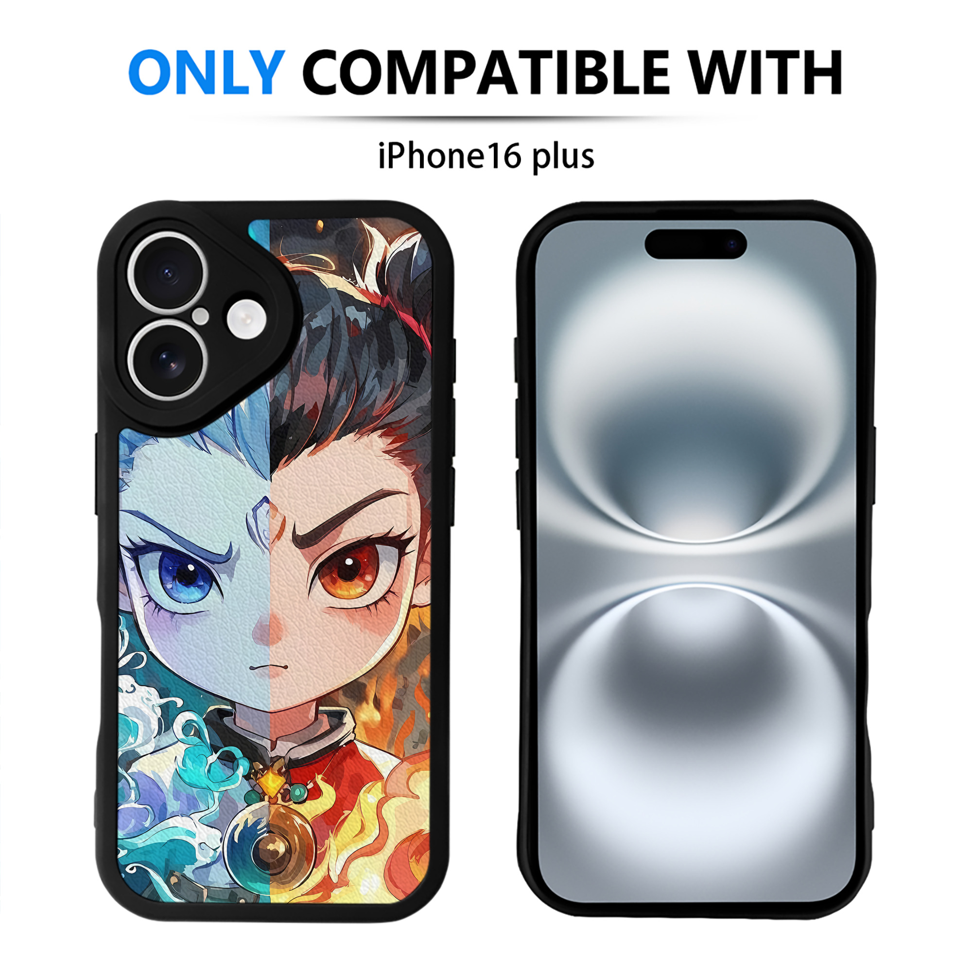 （画像用） Ne Zha 2 ナタ 魔童の大暴れ 【iPhone 16シリーズ対応】シリコンスマホケース（レザー調） 材質：シリコン